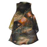 EVIL TWIN Galaxy Design Womens Shirt Dress Black Sleeveless Knee Length M