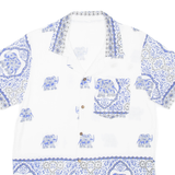 Mens Shirt Blue Crazy Pattern L
