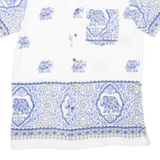 Mens Shirt Blue Crazy Pattern L