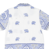 Mens Shirt Blue Crazy Pattern L