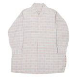 Mens Shirt Grey Check 3/4 Sleeve S