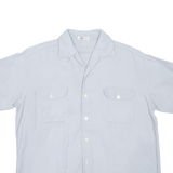 DELU Mens Plain Shirt Blue L