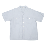 DELU Mens Plain Shirt Blue L