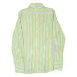 GUESS Mens Shirt Green Striped Long Sleeve XL