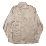 PANTHERE Mens Plain Shirt Brown Long Sleeve XL