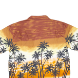 PINEAPPLE COLLECTION Mens Hawaiian Shirt Brown Crazy Pattern L