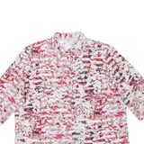 AZ MODELL Mens Shirt Red Crazy Pattern XL