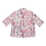 AZ MODELL Mens Shirt Red Crazy Pattern XL