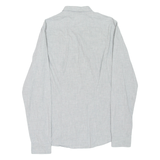 MICHAEL KORS Slim Fit Mens Plain Shirt Grey Long Sleeve S