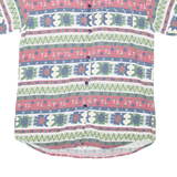 Mens Shirt Blue Crazy Pattern L
