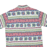 Mens Shirt Blue Crazy Pattern L