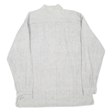 Mens Plain Shirt Grey Long Sleeve XL