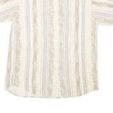 GREENFIELD Mens Shirt Brown Striped L