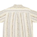 GREENFIELD Mens Shirt Brown Striped L