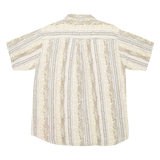 GREENFIELD Mens Shirt Brown Striped L