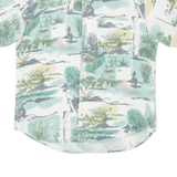 THE LOST CITY Mens Shirt Blue Crazy Pattern M