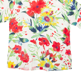 YESSICA Womens Shirt Red Viscose Floral L