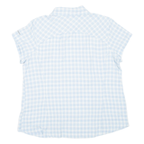 COLUMBIA Womens Shirt Blue Nylon Check XL