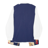 SIXTHSENSE Womens Shirt Blue Crazy Pattern Long Sleeve UK 16