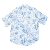 Mens Shirt Blue Viscose Crazy Pattern L