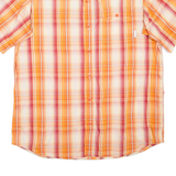 Mens Shirt Orange Check Long Sleeve XL