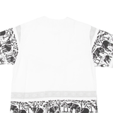 NOK FASHION Elephant Print Mens Shirt White L