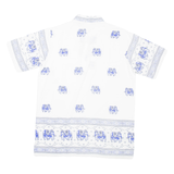 Elephant Print Mens Shirt White XL