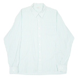 LORD GEORGE Mens Shirt Green Striped Long Sleeve 2XL