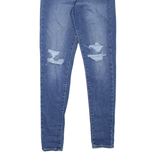 LEVI'S Mile High BIG E Distressed Womens Jeans Blue Slim Skinny W28 L30