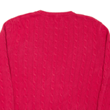 NAUTICA Mens Jumper Red Cable Knit XL