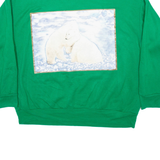 NUTCRACKER Polar Bear Womens Sweatshirt Green L