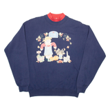 PLEASANT SHADE Autumn Harvest Womens Sweatshirt Blue USA L