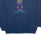 CHEEK-O Wanna Talk Stress? Womens Sweatshirt Blue 2XL