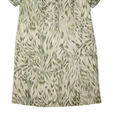 ACKERMANN Womens Shirt Dress Green 90s Crazy Pattern Midi XL