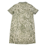 ACKERMANN Womens Shirt Dress Green 90s Crazy Pattern Midi XL