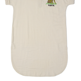 JAMBO Womens Shirt Dress Cream Short Sleeve Midi M