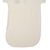 JAMBO Womens Shirt Dress Cream Short Sleeve Midi M