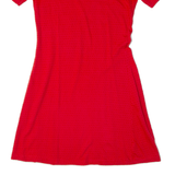 KRIMA Womens Skater Dress Red Short Sleeve Knee Length M