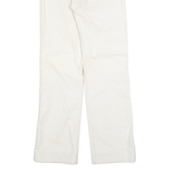 CRACK Womens Corduroy Trousers Cream Regular Straight 90s W26 L30