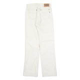 CRACK Womens Corduroy Trousers Cream Regular Straight 90s W26 L30