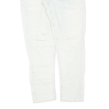 LEVI'S Distressed Made And Crafted Womens Jeans White Slim Straight W26 L28