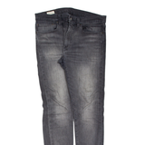 LEVI'S BIG E Womens Jeans Black Slim Tapered Charcoal Wash W34 L34