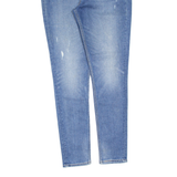 LEVI'S 721 High Rise Distressed Orange Tab Womens Jeans Blue Slim Skinny W29 L30