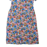 GREEN COTTON BY PETER HAAN Womens A-Line Dress Pink Floral Short Sleeve Long L