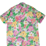 MARK WALD Womens Shift Dress Cream 90s Floral Short Sleeve Midi XL