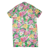 MARK WALD Womens Shift Dress Cream 90s Floral Short Sleeve Midi XL