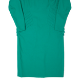 Womens Pencil Dress Green 90s Long Sleeve Midi L