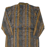 BREMER Womens Shift Dress Brown 90s Striped Long Sleeve Midi L