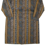 BREMER Womens Shift Dress Brown 90s Striped Long Sleeve Midi L