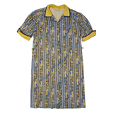 BARUCH Oversized Womens Shift Dress Black 90s Striped Midi S